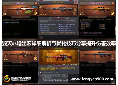 毁灭ss输出宏详细解析与优化技巧分享提升伤害效率